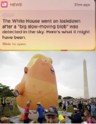 Trump Balloon causes Lockdown Meme Template