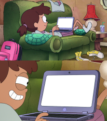 Anne on her laptop Meme Template