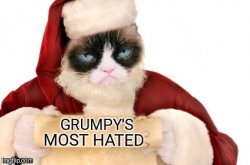 Grumpy's most hated list Meme Template