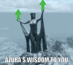 Azura's up vote Meme Template