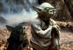 Baby Yoda and Yoda Meme Template