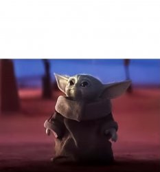 Baby Yoda watching cutely Meme Template