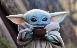 baby yoda drinking soup Meme Template