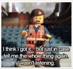 Lego Not Listening Meme Template