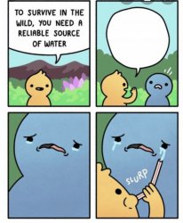 Water reliable source- drinks tears Meme Template