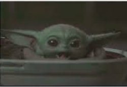 Excited baby yoda Meme Template