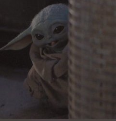 Baby Yoda Happy Meme Template