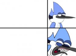 Disgusted Mordecai Meme Template