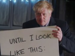 Boris J. holding sign Meme Template