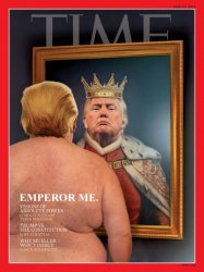 Time Cover Trump delusional King Meme Template