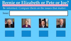 Bernie or Elizabeth or Pete or Joe Meme Template