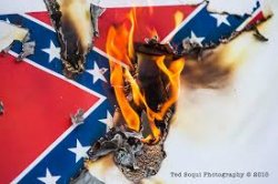 Confederate flag burning Meme Template