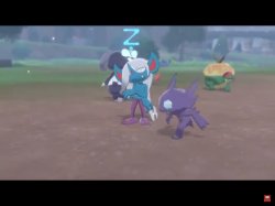 Sableye Runs Around A Shiny Morgrem Meme Template