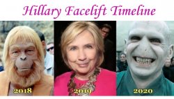 Hillary Facelift Timeline Meme Template