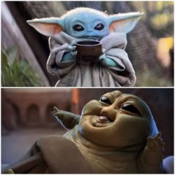 The Child and Baby Jabba Meme Template