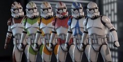 Clone trooper stand next to each other Meme Template