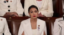 AOC white suit Meme Template