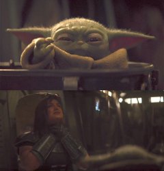 Baby Yoda Choke Meme Template