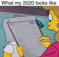 Simpsons check list 2020 Meme Template