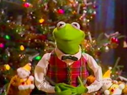 Christmas Kermit the Frog Meme Template