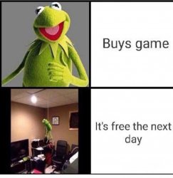 Kermit hanging Meme Template