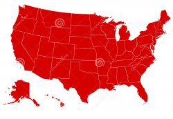 United States map red Meme Template