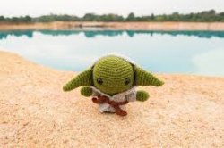 baby yarn yoda behind sand Meme Template