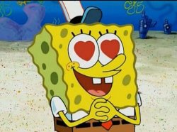 SpongeBob heart eyes Meme Template