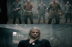 Geralt vs Henchmen Meme Template