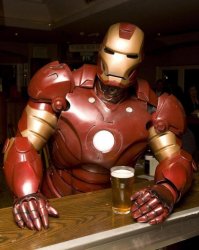 Iron Man drinking Meme Template