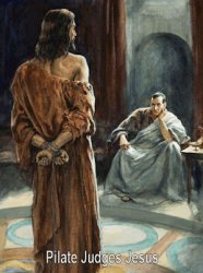 Pilate judges Jesus Meme Template