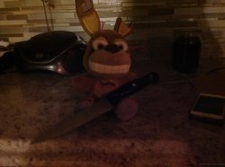 Springtrap Plush With A Knife Meme Template