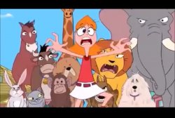 HOT REDHEAD BEING CHASED BY WILD THANGS! Meme Template