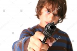 chid with gun Meme Template