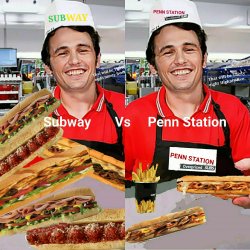 Subway VS Penn Station Meme Template