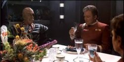 Kirk toasting a Klingon Meme Template