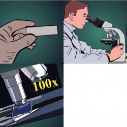 Guy with microscope Meme Template