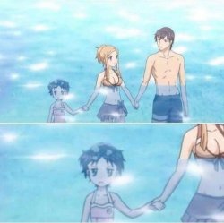 Underwater anime kid Meme Template