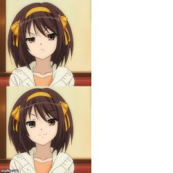 Haruhi Suzumiya Drake Meme Template Meme Template