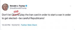 Adjusted Trump Tweet Iran Meme Template