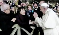 the slapping pope Meme Template
