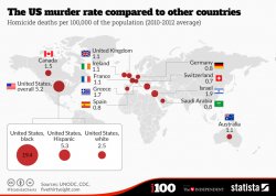 Murder rate comparison by country Meme Template