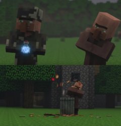 littering villager Meme Template