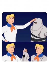 SCOOBY DOO FRED UNMASKS FRED Meme Template