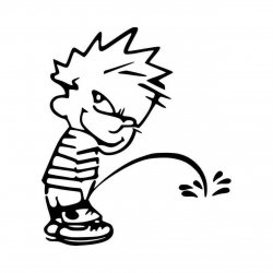 calvin peeing Meme Template