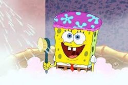 Spongebob in the Shower Meme Template