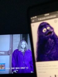 Grimace Meme Template