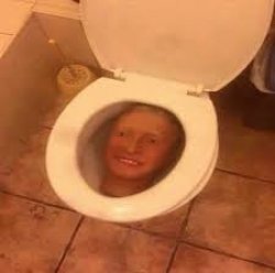 The toilet is cursed Meme Template