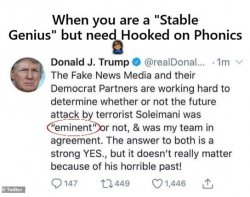 Donald Trump Stable Genius Hooked On Phonics Meme Template