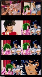 Saint Seiya crying template Meme Template